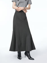 Women's Grey Sheep Wool Maxi Mermaid Skirt